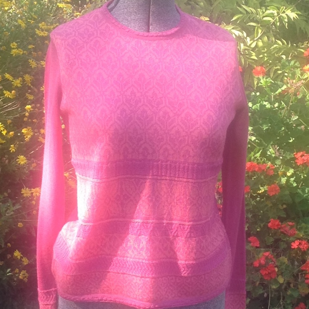 Andean royalty sweater pink and orange